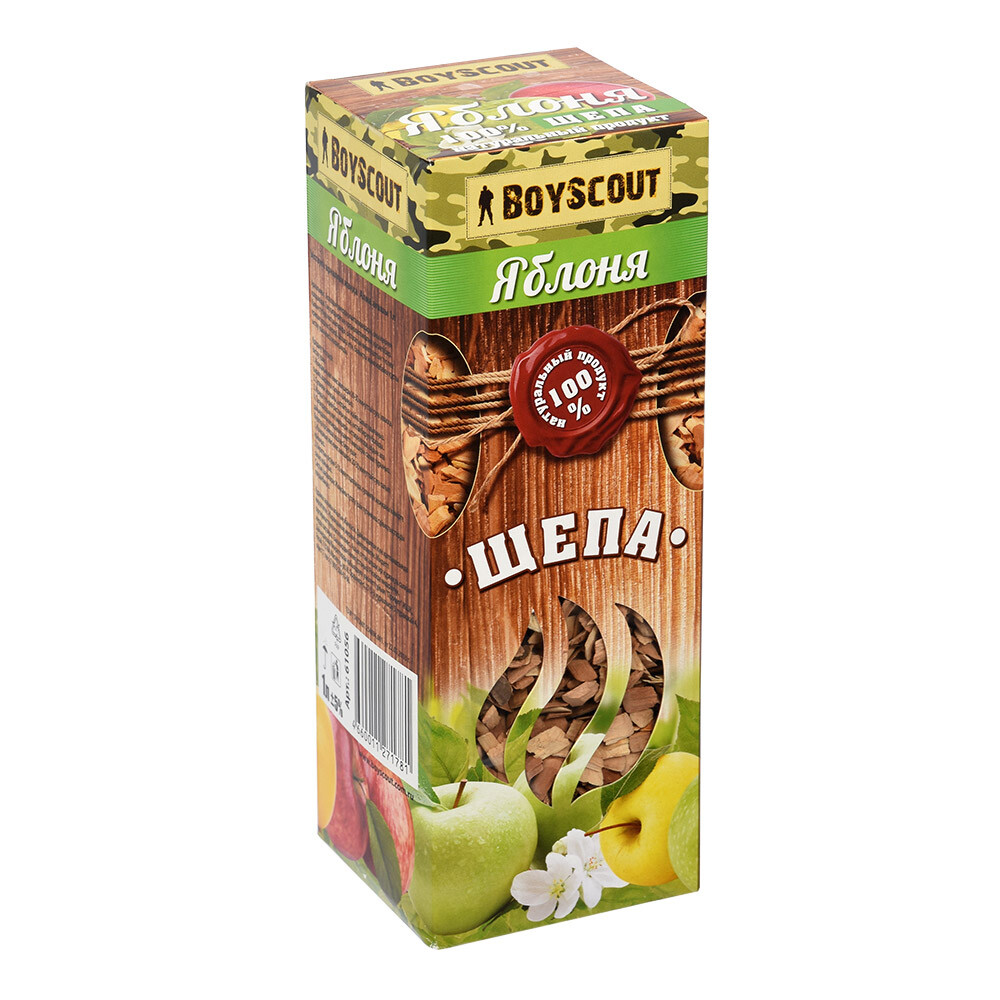 Изображение товара Щепа для копчения яблоня Boyscout 0,295 кг 1 л