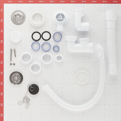 Сифон для ванны Wirquin Pro 1 1/2х40 мм регулируемый с выпуском d70 мм с переливом с соединением 40/50 мм (30718061) - фото 3