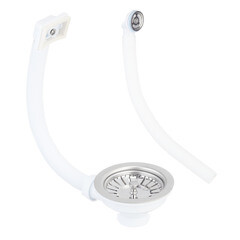 Выпуск для мойки Wirquin 3 1/2 с переливом нержавеющая сталь (30987086) - фото 1