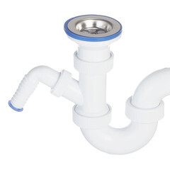 Сифон для раковины и мойки Wirquin Virplast 1 1/2х40 мм с выпуском d70 мм с соединением 40/50 мм с отводом (30980698) - фото 4