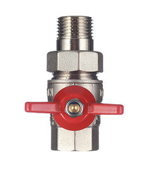 Кран шаровой латунный Valtec Base 1/2 ВР(г) х 1/2 НР(ш) бабочка с полусгоном прямой (VT.227.N.04) - фото 3