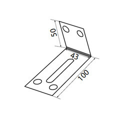 Уголок фиксирующий для дверного профиля UA-50A 2 мм - фото 3