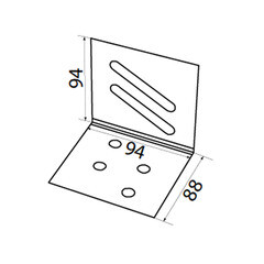 Уголок фиксирующий для дверного профиля UA-100A 2 мм - фото 3