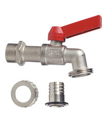 Кран шаровой латунный Valtec 3/4 НР(ш) х 3/4 НР(ш) ручка со штуцером угловой (VT.051.N.05) - фото 6