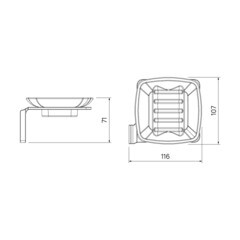 Мыльница для ванной Iddis Slide с держателем стекло матовое/сталь хром (SLISCG0i42) - фото 2