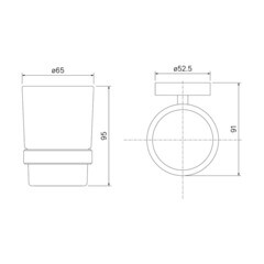 Стакан для ванной Iddis Sena с держателем стекло матовый/металл хром (SENSSG1i45) - фото 8