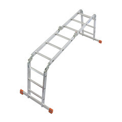 Изображение товара Лестница алюминиевая трансформер четырехсекционная 3 ступени Krause универсальная