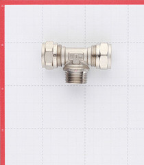 Тройник VALTEC (VTm.333.N.200520) 20 обж(ц) х 3/4 НР(ш) х 20 обж(ц) - фото 4