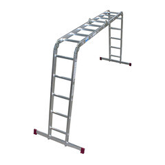 Изображение товара Лестница алюминиевая трансформер четырехсекционная 5 ступеней Krause бытовая
