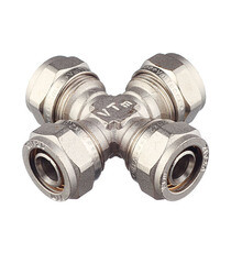 Крестовина VALTEC (VTm.341.N.202020) 20 обж(ц) х 20 обж(ц) х 20 обж(ц) х 20 обж(ц) - фото 1