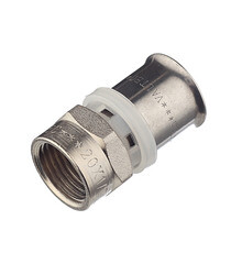 Соединитель прямой VALTEC (VTm.202.N.002004) 20(пресс) х 1/2 ВР(г) - фото 1