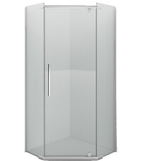 Душевой уголок Erlit Comfort хром 100х100х200 см пятиугольник стекло прозрачное 6 мм (ER10110V-C1)