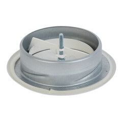 Анемостат приточно-вытяжной регулируемый Era с фланцем стальной с полимерным покрытием d150 мм белый - фото 2