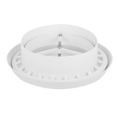 Анемостат приточно-вытяжной регулируемый Era с фланцем и стопорным кольцом d160 мм белый - фото 3