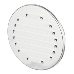 Решетка вентиляционная нержавеющая сталь приточно-вытяжная d130 мм с фланцем d100 мм без покрытия - фото 2