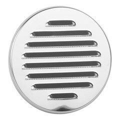 Решетка вентиляционная нержавеющая сталь приточно-вытяжная d130 мм с фланцем d100 мм без покрытия - фото 4