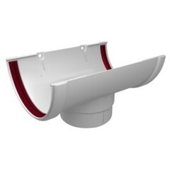Воронка желоба пластиковая Grand Line Стандарт d120-87 мм белая RAL 9003