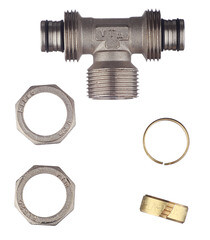 Тройник VALTEC (VTm.333.N.260626) 26 обж(ц) х 1 НР(ш) х 26 обж(ц) - фото 2