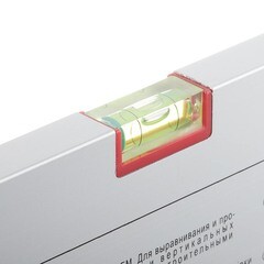 Правило-уровень алюминиевое 2 м 2 глазка Hesler - фото 5