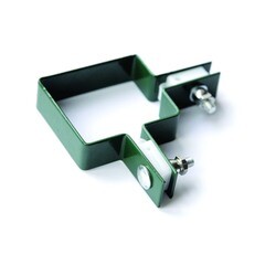 Крепление хомут к столбам 62х55 мм зеленое RAL 6005 (угловое)
