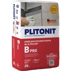 Клей для плитки и керамогранита Plitonit B Pro серый (класс С1) 25 кг