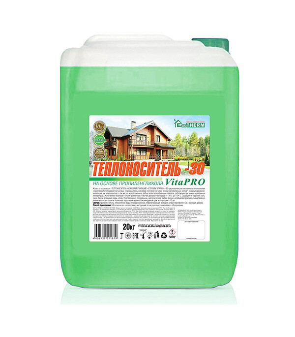 Изображение товара Теплоноситель Eco Therm VITA PRO -30 °С для отопления и кондиционирования