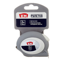 Рулетка КМ с автостопом 3 м x 16 мм - фото 3