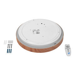 Светильник светодиодный накладной Сонекс Woodi 3000-6500К 48 Вт 18 кв.м белый IP43 с пультом (3019/DL) - фото 4