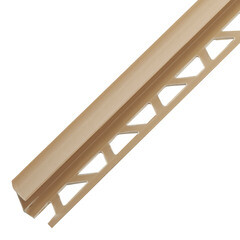 Изображение товара Уголок ПВХ для кафельной плитки внутренний 10 мм 2,5 м бежевый