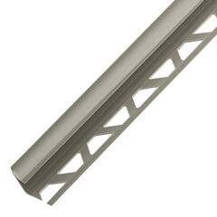 Уголок ПВХ для кафельной плитки внутренний 10 мм 2,5 м серый - фото 1