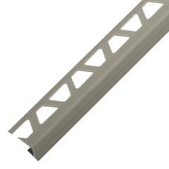 Уголок ПВХ для кафельной плитки внутренний 10 мм 2,5 м серый - фото 2