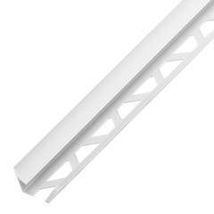 Уголок ПВХ для кафельной плитки внутренний 8 мм 2,5 м светло-серый - фото 1