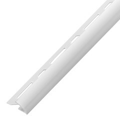 Уголок ПВХ для кафельной плитки наружный 8 мм 2,5 м светло-серый - фото 1