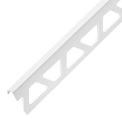 Уголок ПВХ для кафельной плитки наружный 8 мм 2,5 м светло-серый - фото 2