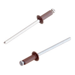 Заклепка вытяжная 3,2x8 мм алюминий/сталь коричневая RAL 8017 (100 шт.) - фото 2