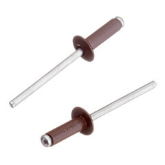 Заклепка вытяжная 4,0x12 мм алюминий/сталь коричневая RAL 8017 (100 шт.) - фото 4