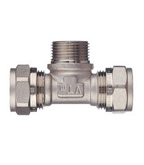 Тройник VALTEC (VTm.333.N.200520) 20 обж(ц) х 3/4 НР(ш) х 20 обж(ц) - фото 2