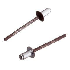 Заклепка вытяжная 4,0x6 мм алюминий/сталь коричневая RAL 8017 (100 шт.) - фото 2