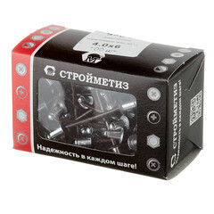 Заклепка вытяжная 4,0x6 мм алюминий/сталь коричневая RAL 8017 (100 шт.) - фото 3