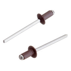 Заклепка вытяжная 4,0x8 мм алюминий/сталь коричневая RAL 8017 (100 шт.) - фото 4