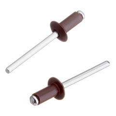 Заклепка вытяжная 4,8x10 мм алюминий/сталь коричневая RAL 8017 (100 шт.) - фото 4