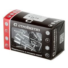 Заклепка вытяжная 3,2x10 мм алюминий/сталь серая RAL 7024 (100 шт.) - фото 3