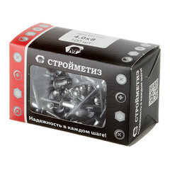 Заклепка вытяжная 4,0x8 мм алюминий/сталь серая RAL 7024 (100 шт.) - фото 3