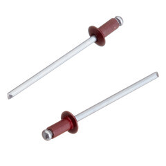 Заклепка вытяжная 3,2x6 мм алюминий/сталь красная RAL 3005 (100 шт.) - фото 4