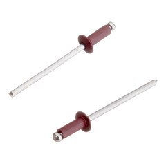 Заклепка вытяжная 3,2x8 мм алюминий/сталь красная RAL 3005 (100 шт.) - фото 4