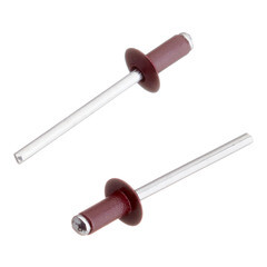 Заклепка вытяжная 4,0x8 мм алюминий/сталь красная RAL 3005 (100 шт.) - фото 4