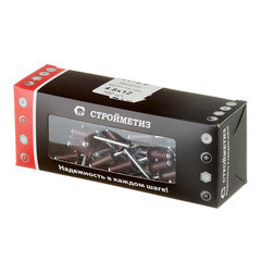 Заклепка вытяжная 4,8x12 мм алюминий/сталь красная RAL 3005 (100 шт.) - фото 3