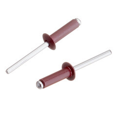 Заклепка вытяжная 4,8x16 мм алюминий/сталь красная RAL 3005 (100 шт.) - фото 2