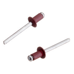 Заклепка вытяжная 4,8x8 мм алюминий/сталь красная RAL 3005 (100 шт.) - фото 2