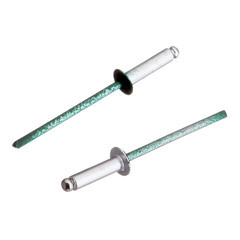 Заклепка вытяжная 3,2x12 мм алюминий/сталь зеленая RAL 6005 (100 шт.) - фото 4